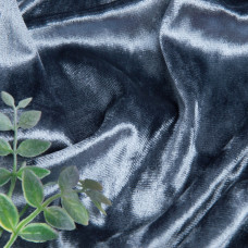 Тканина оксамит Li т/синій V-40 сіра