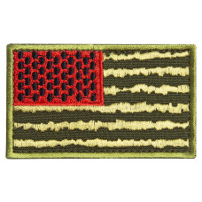 Набір шевронів 2 шт нашивка на липучці прапор США Херсонський Кавун прапор Америки Херсон вишитий патч 5х7 см