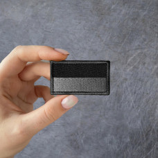 Набір шевронів 3 шт на липучці Патріотичний 3 шт Прапор та Герб України чорний вишитий патч нашивка