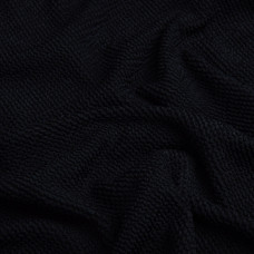 Тканина трикотаж біфлекс фактурний гофрований жатка чорна