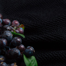 Тканина трикотаж біфлекс фактурний гофрований жатка чорна