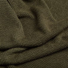 Тканина трикотаж біфлекс фактурний гофрований жатка хакі