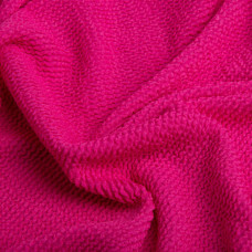 Тканина трикотаж біфлекс фактурний гофрований жатка яскраво-рожева