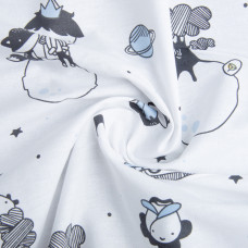 Тканина бязь ранфорс для постільної білизни 2,4 м V-23230/2 маленький принц сирій