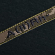 Шеврон на липучці група крові 2- 2х12 см для позначення групи крові військова нашивка патч для одягу друга