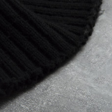 Манжет трикотажний довяз для рукавів та коміру рюш чорний