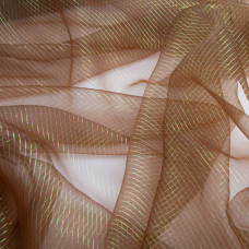 Тканина органза хамелеон смуги коричнева