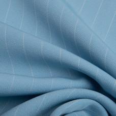 Тканина костюмна набивна Смужка блакитна