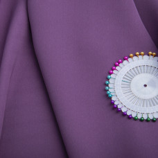 Ткань костюмная Barbie креп темно ліловий