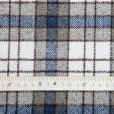 Ткань костюмная Клетка молоко сіра денім