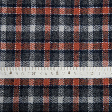 Тканина костюмна Карта графіт теракот