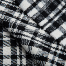 Ткань костюмная Клетка чорно біла