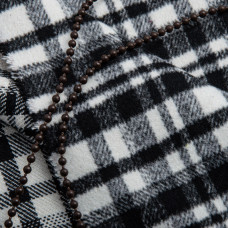 Ткань костюмная Клетка чорно біла