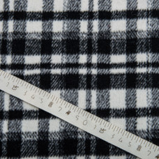 Ткань костюмная Клетка чорно біла