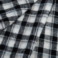 Ткань костюмная Клетка сіро чорна