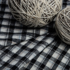 Ткань костюмная Клетка сіро чорна