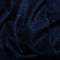 Тканина костюмна Карта темно-синя