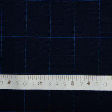 Тканина костюмна Карта темно-синя