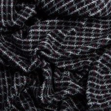 Тканина костюмна Крісті чорна бордо