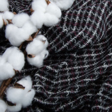 Тканина костюмна Крісті чорна бордо