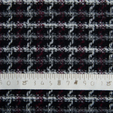 Тканина костюмна Крісті чорна бордо