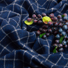 Тканина костюмна набивна V-5/4 клітинка синя