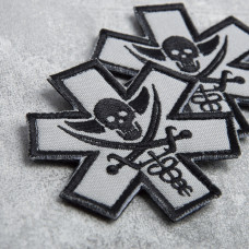 Шеврон на липучці Медик 36 ОГРМП 7,5 см вишитий патч нашивка медика