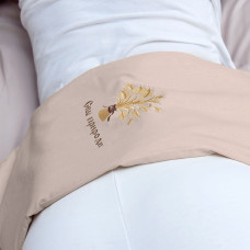 Подушка грілка компрес 19х50 см IDEIA с зерном пшениці см беж з вишивкою пшениця для шиї колін суглобів