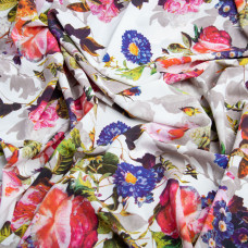 Тканина плательна супер софт ранковий сад, Квітковий