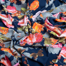 Тканина плательна супер софт вечірній сад, Квітковий