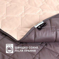 Покривало 180х210 см IDEIA стьобане двостороннє якісна стібка мікрофібра шоколад беж на ліжко диван