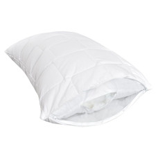 Чохол захисний 50x70 см на подушку знімний зі змійкою IDEIA стьобаний білий мікрофібра