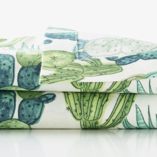 Скатертина 140х170 см з пляма і водовідштовхувальним просоченням IDEIA бавовна кактус зелена