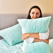 Набір Tropical євро IDEIA ковдра 200х220 см + 2 подушки 50х70 см м'ята антиалергійний