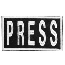 Шеврон на липучці для журналістів Преса Press 5х9 см вишитий патч нашивка для працівників медіа та ЗМІ
