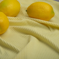 Тканина трикотаж віскоза Смуга 1331 лимон 300 гр/м2