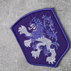 Шеврон на липучці Лев Дівізійник 8х10,7 см вишитий патч нашивка