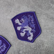 Шеврон на липучці Лев Дівізійник 8х10,7 см вишитий патч нашивка