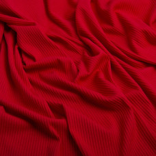 Тканина трикотаж віскоза Смуга 1136 червона