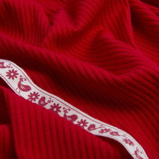 Тканина трикотаж віскоза Смуга 1136 червона