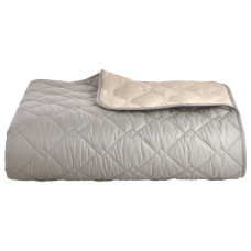 Покривало 140х210 см IDEIA стьобане двостороннє якісна стібка мікрофібра сіре беж на ліжко диван