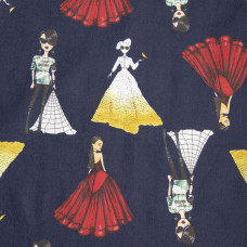 Ткань костюмная джинс леді чорна