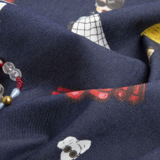 Ткань костюмная джинс леді чорна