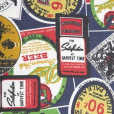 Тканина костюмна джинс нашивки