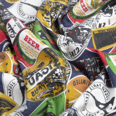 Тканина костюмна джинс нашивки