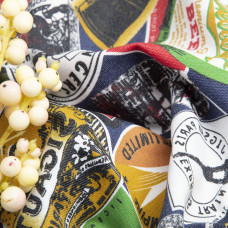 Тканина костюмна джинс нашивки