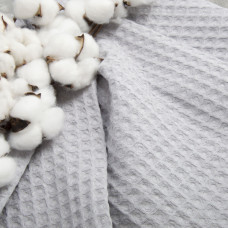 Тканина вафельна бавовна Пике світло сіра 2,3 м