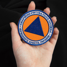 Шеврон нашивка на липучці Аварійна рятувальна служба Червоного Хреста 8,5 см