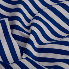 Тканина сорочкова бавовна Смуга вузька т/синя