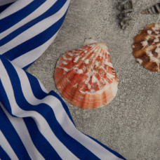 Тканина сорочкова бавовна Смуга вузька т/синя